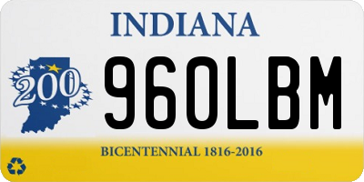 IN license plate 960LBM