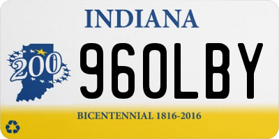 IN license plate 960LBY