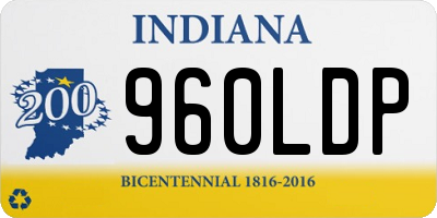 IN license plate 960LDP