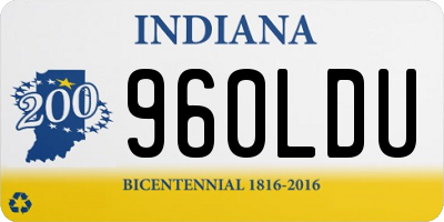 IN license plate 960LDU