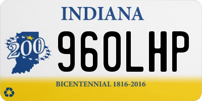 IN license plate 960LHP
