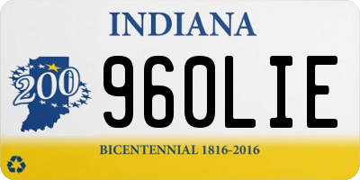 IN license plate 960LIE