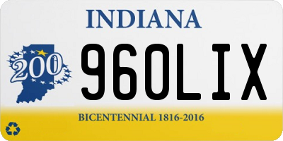 IN license plate 960LIX
