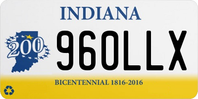 IN license plate 960LLX