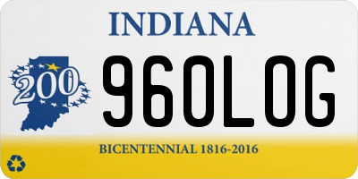 IN license plate 960LOG