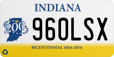 IN license plate 960LSX