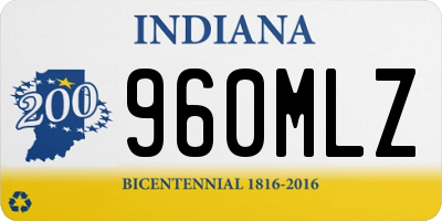 IN license plate 960MLZ