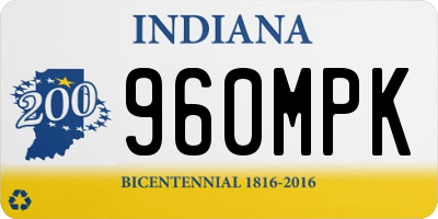 IN license plate 960MPK