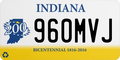 IN license plate 960MVJ