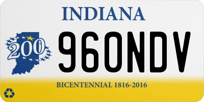 IN license plate 960NDV
