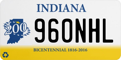 IN license plate 960NHL
