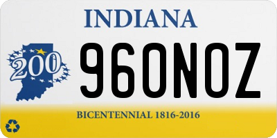 IN license plate 960NOZ