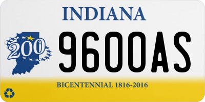 IN license plate 960OAS
