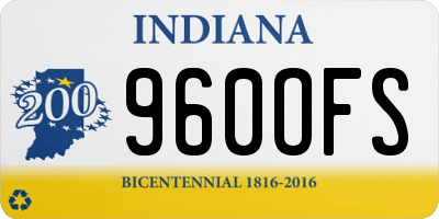 IN license plate 960OFS