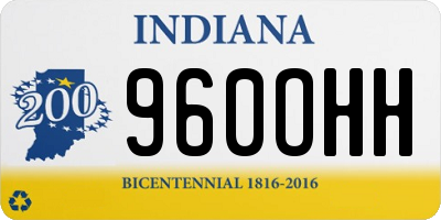 IN license plate 960OHH