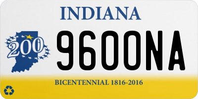 IN license plate 960ONA