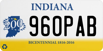 IN license plate 960PAB