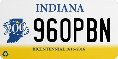 IN license plate 960PBN