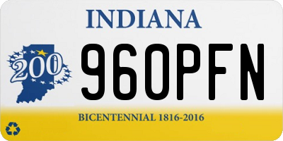 IN license plate 960PFN