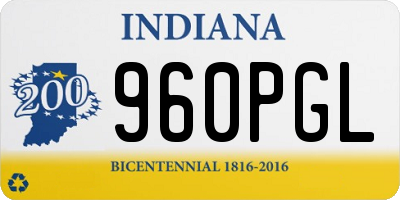 IN license plate 960PGL