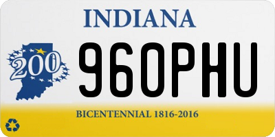 IN license plate 960PHU
