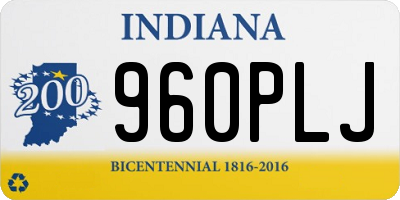 IN license plate 960PLJ