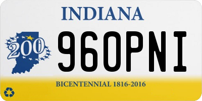 IN license plate 960PNI