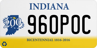 IN license plate 960POC