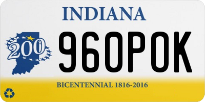 IN license plate 960POK