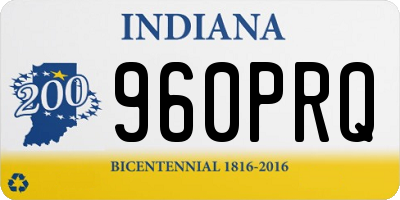 IN license plate 960PRQ
