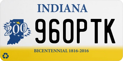 IN license plate 960PTK