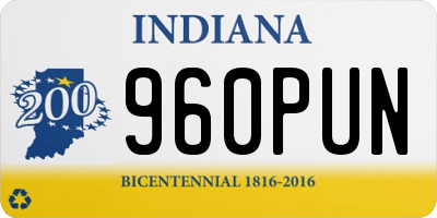 IN license plate 960PUN