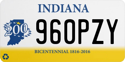 IN license plate 960PZY
