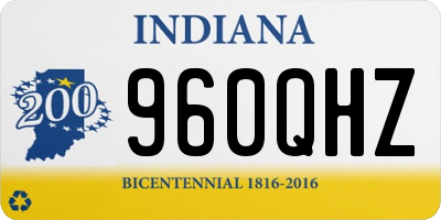 IN license plate 960QHZ