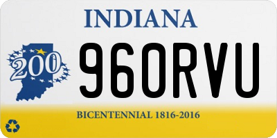 IN license plate 960RVU