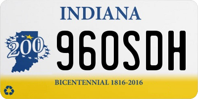 IN license plate 960SDH