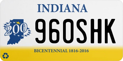 IN license plate 960SHK