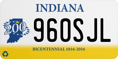 IN license plate 960SJL