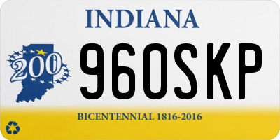IN license plate 960SKP