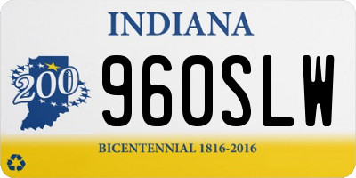 IN license plate 960SLW