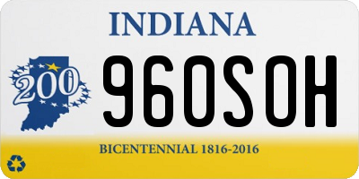 IN license plate 960SOH