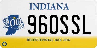 IN license plate 960SSL