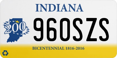 IN license plate 960SZS