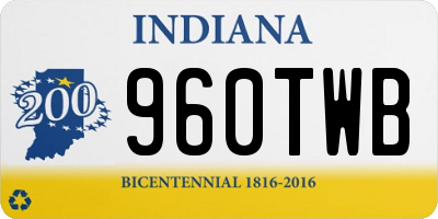 IN license plate 960TWB