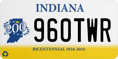 IN license plate 960TWR