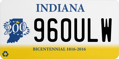 IN license plate 960ULW