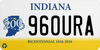 IN license plate 960URA