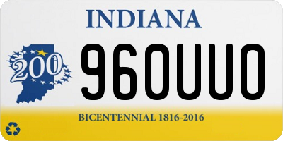 IN license plate 960UUO