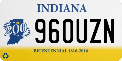 IN license plate 960UZN