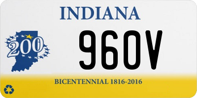 IN license plate 960V